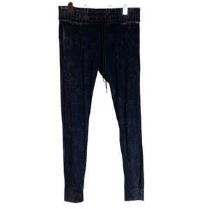 PINK Victoria’s Secret Black Distressed Wash Jogger Style Leggings Women’s Small
